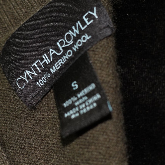 Cynthia Rowley Wool Army Green Sheath Dress (S) - Picture 9 of 11